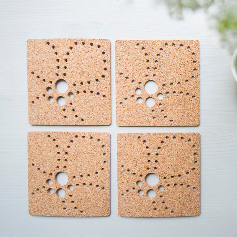 floral coasters set of 4