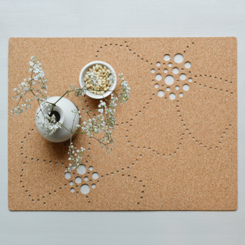 floral placemat top view