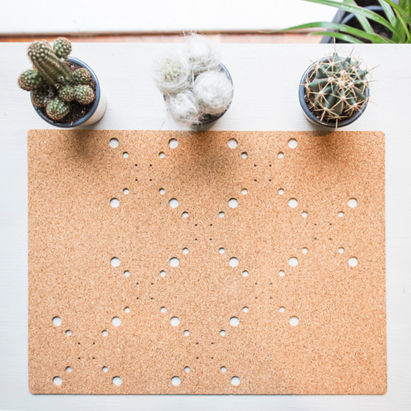geometric placemat top view